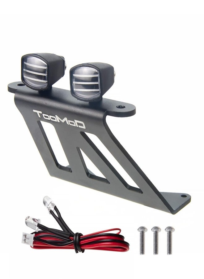 TOOMOD CW-01 Aluminum Front Skid Bumper with Square LED Lights for CW01 Tamiya Lunch Box Midnight Pumpkin Monster Grasshopper Hornet Chassis Upgrade Parts - Image 1